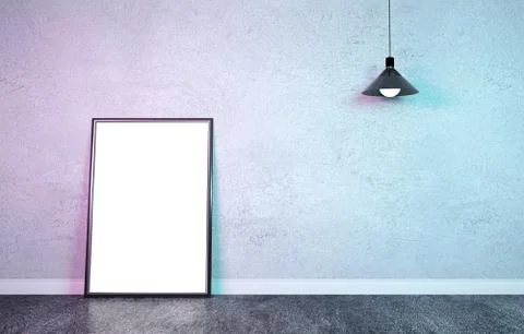 Double light poster artwork mock up. Stock Illustration