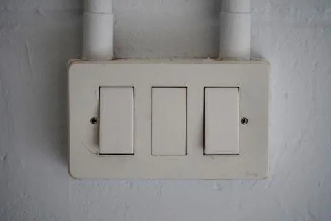 Double light switch on a wall Fotos de archivo