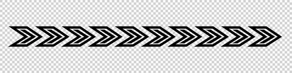 Double line chevron arrow border isolated on transparent background 스톡 일러스트
