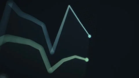 Double line graph for comparing two variables Stock Footage 327926403