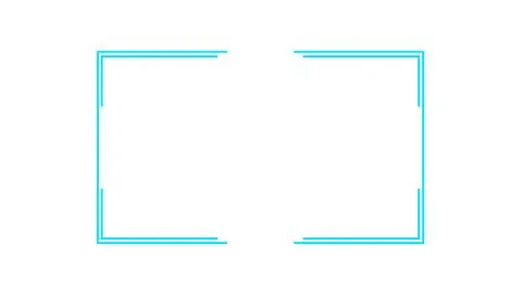 Double Line Highlight Frame Overlay, Modern UI Interface Border Element Stock Illustration