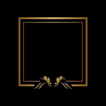 Double line rectangle frame draft element concept Stock Illustration