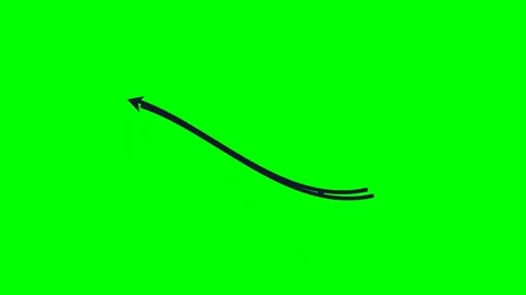 Double line tech grid arrow bottom left fluid green screen Stock Footage 344648645
