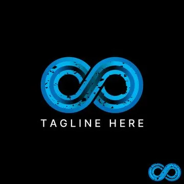 Double lines infinity damage futuristic balance fabric grungy cyber distort Stock Illustration