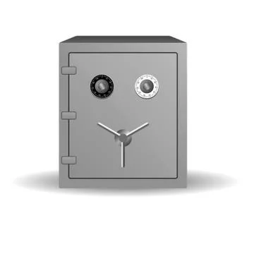 Double lock safe icon isolated on white background 스톡 일러스트