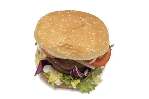 A double meat burger Foto stock