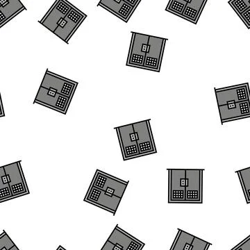 Double metallic prison door vector seamless pattern Illustration