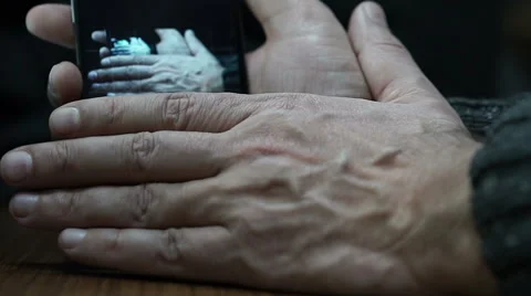 Double Mirror Effect with smartphone, slow motion Stock Footage 58945869