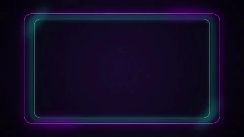 Double neon frame glowing seamless loop motion background Stock Footage 345182836