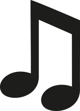 Double note with bar Stock Illustration