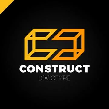 Double or two Letter C logo icon design template elements in 3d style Stock Illustration