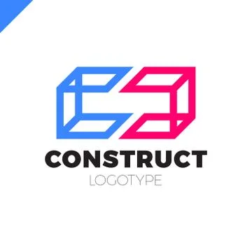 Double or two Letter C logo icon design template elements in 3d style Illustrazione stock