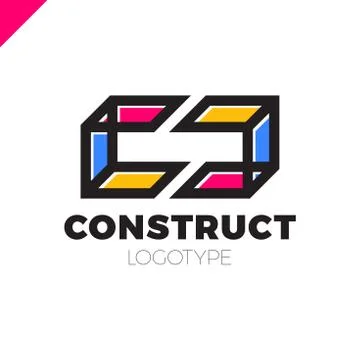 Double or two Letter C logo icon design template elements in 3d style 스톡 일러스트