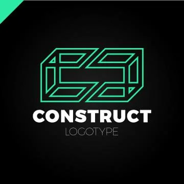 Double or two Letter C logo icon design template elements in 3d style Illustrazione stock