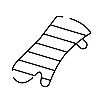 Double oven mitt protecting hands from heat while cooking Иллюстрация