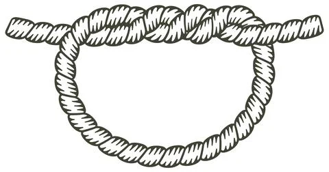 Double overhand, rope with fill Stock Illustration