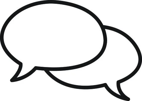 Double Overlapping Speech Bubbles Stock Illustration