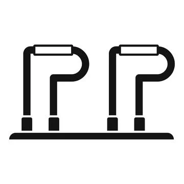 Double parallel bars for rehabilitation training icon simple style Stock Illustration