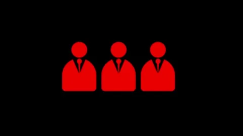 Double person user icon.profile icon. Glowing neon person or people sign an.. Video stock 310074842