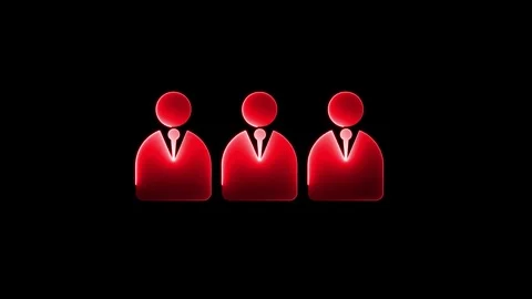 Double person user icon.profile icon. Glowing neon person or people sign an.. Stock Footage 310074937