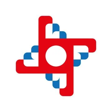 Double Plus logo design vector letter c and letter o forming a cross logotype. o Stock Illustration