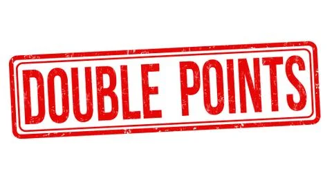 Double points grunge rubber stamp Illustrazione stock