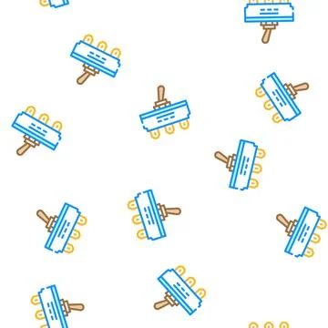 Double pole single throw switch electronic part vector seamless pattern Stock Illustration