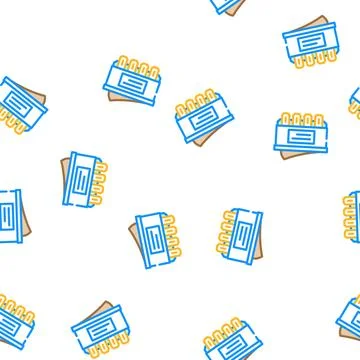 Double pole single throw switch device vector seamless pattern イラスト素材