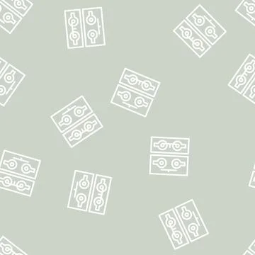 Double pole single throw switch line vector seamless pattern Stock Illustration
