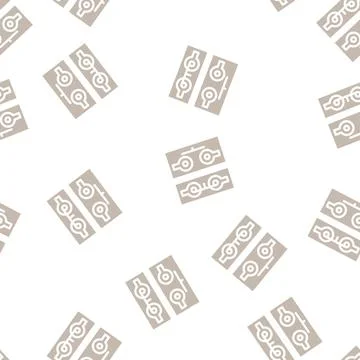 Double pole single throw switch glyph vector seamless pattern Stock Illustration