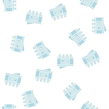 Double pole single throw switch device glyph vector seamless pattern Stock Illustration