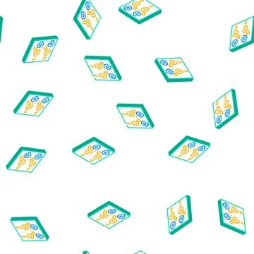 Double pole single throw switch isometric icon seamless pattern Stock Illustration