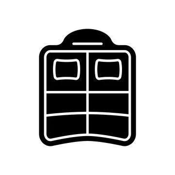 Double pool float black glyph icon Stock Illustration