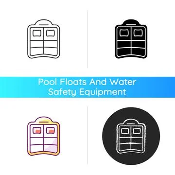 Double pool float icon Illustrazione stock