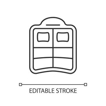 Double pool float linear icon Stock Illustration