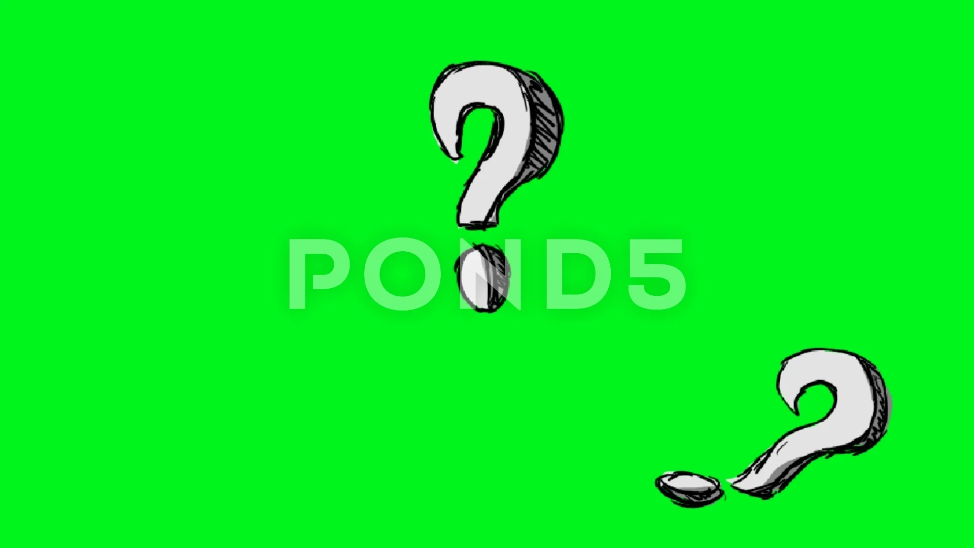 Double Question Mark - Twirling - Green ... | Stock Video | Pond5