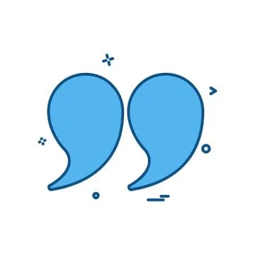 Double quotes icon design vector 스톡 일러스트