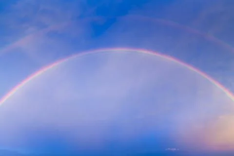 Double rainbow arch Fotos de archivo