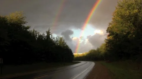 Double Rainbow Stock Footage 1007698