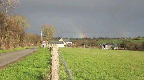 Double rainbow Stock Footage 35252237