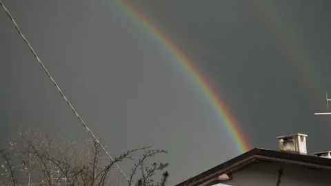 Double rainbow Stock Footage 141307895