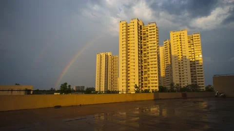 Double Rainbow Stock Footage 154595233