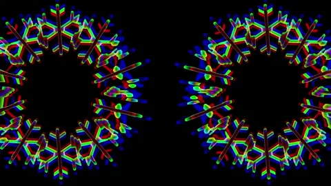 Double Rainbow Mandala Icon 库存影片 340305620