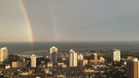 Double Rainbow Milwaukee Stock Footage 164255534