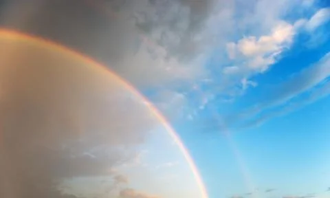 Double rainbow Foto stock