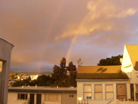 Double Rainbow Stock Photos