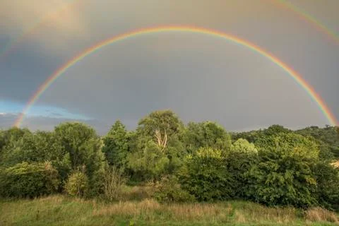 Double Rainbow Stock Photos