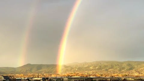 Double Rainbow Stock Photos
