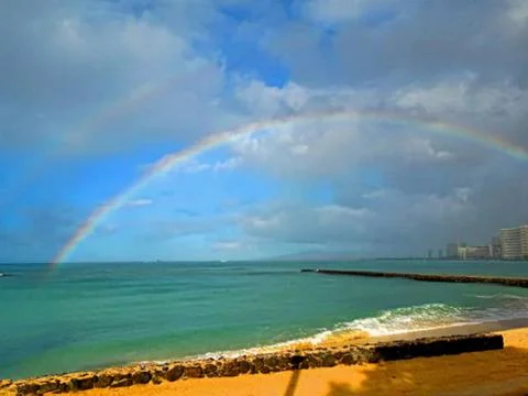 Double rainbow Foto stock