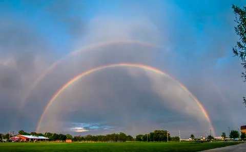 Double Rainbow Stock Photos